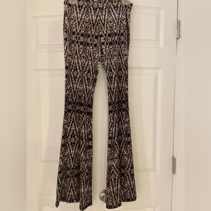 Velvet printed bell bottoms